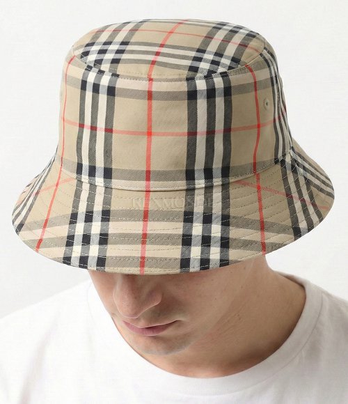 BURBERRY]Vintage Check Cotton Blend Bucket Hat (8026927) | 렉스몬드