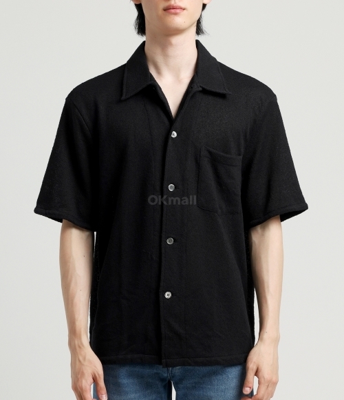OUR LEGACY]BOX SHIRT SHORTSLEEVE BLACK BOUCLE (M2202BB) | 오케이몰