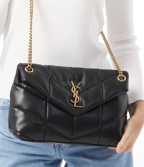 SAINT LAURENT PARIS｜ (577475 1EL07 1000) Saint Laurent LouLou Medium Shoulder Bag | LN-CC