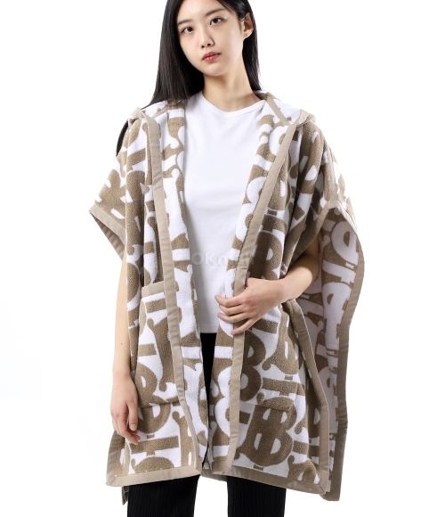 BURBERRY]Monogram Cotton Jacquard Hooded Cape (8056550