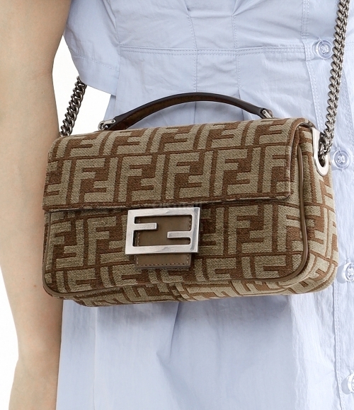 FENDI]Baguette Chain Midi fabric bag (8BR793 AHW5 F1F2E