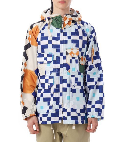 Engineered Garments]Atlantic Parka Multi Color Poly Islamic Stripe