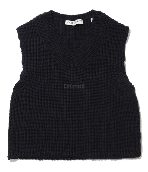 Our Legacy - Intact Vest Navy Chunky Cotton Rib