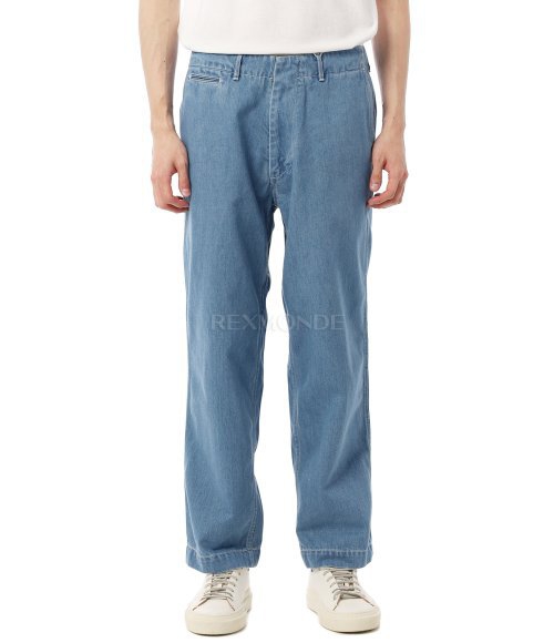 nanamica]Wide Denim Pants - Indigo Bleach (SUCS306E IB) | 렉스몬드