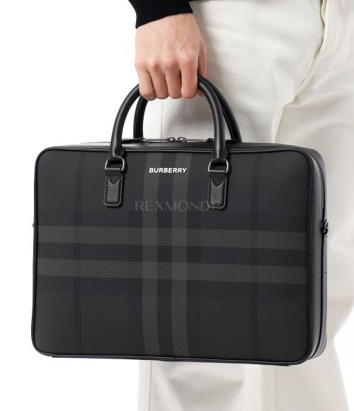 BURBERRY]Checkered Printed Leather Brief Tote Bag (8065338) | 렉스몬드