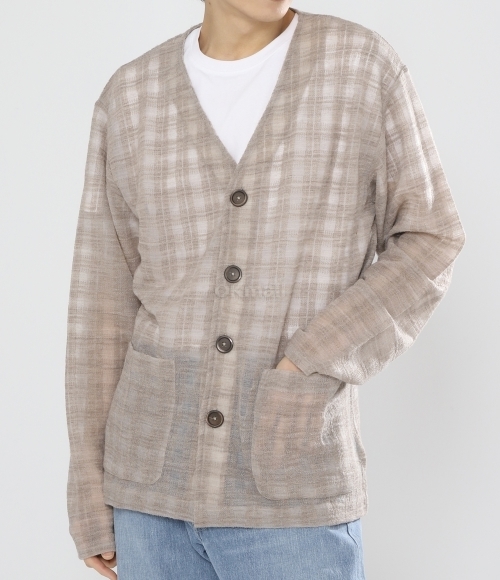 【新品未使用】Our Legacy Grey Check Cardigan 48 Our Legacy - Cardigan Grey Disintegration Check