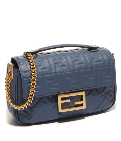 FENDI｜SHOULDER BAGS (8BR793 AH9C F1K37) Brand New Fendi Baguette Chain Midi FF jacquard fabric bag