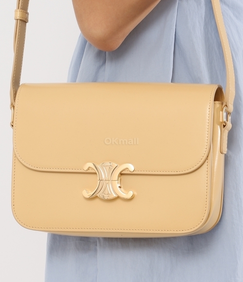 [CELINE]CLASSIQUE TRIOMPHE BAG IN SHINY CALFSKIN (187363BF4 11PO)