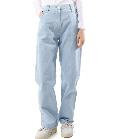 STUDIO NICHOLSON]ARAL DENIM PANT BLEACH WASH (ARAL SNW-1251