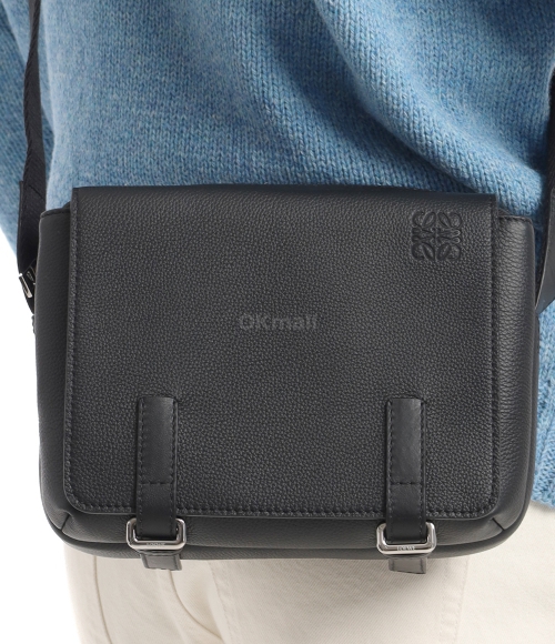 LOEWE]XS Military messenger bag in soft grained calfskin