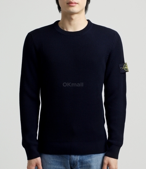 STONE ISLAND]553C2 Full-Rib Wool Crewneck Knit_Regular Fit