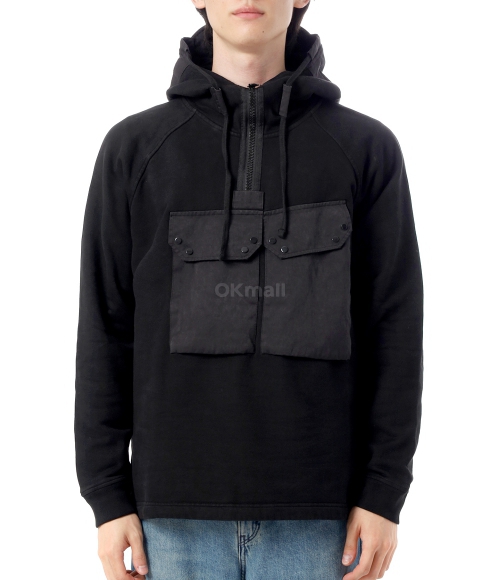 Ten-C 正規品関税込み FELPA CHIUSA CAPPUCCIO [23CTCUF08228 ] Ten C Felpa Chiusa Cappuccio Sweatshirt Black | Cultizm