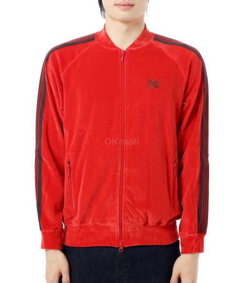 NEEDLES]R.C. Track Jacket - C/PE Velour Red (NS251) | 오케이몰