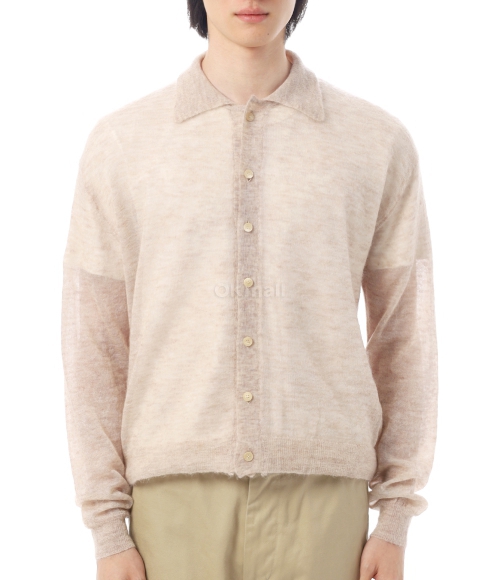 オーラリー AURALEE MOHAIR SHEER KNIT CARDIGAN AURALEE | Kid Mohair Sheer Knit Cardigan | Women | Blue Button Shop