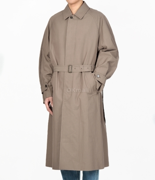 AURALEE]FINX HARD TWIST GABARDINE SOUTIEN COLLAR COAT (A23AC01FB