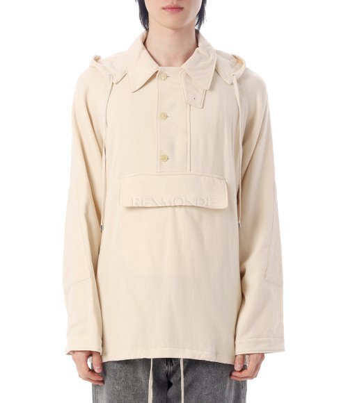 AURALEE]AIRY WOOL VIYELLA P/O ANORAK IVORYWHITE (A23AP01VT
