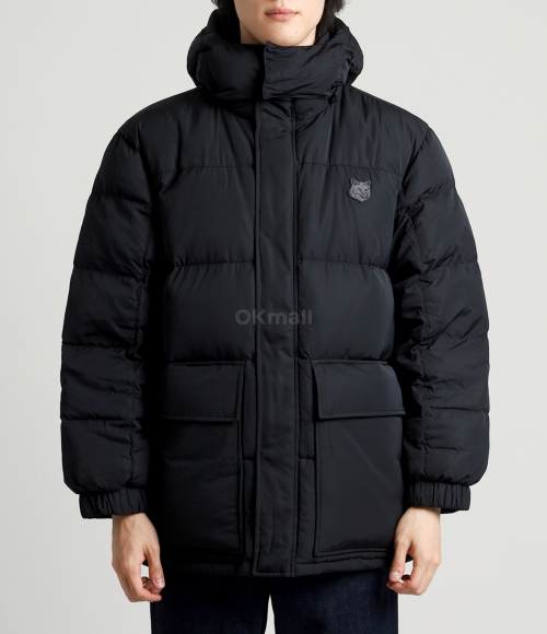 【KSTG】Padded NylonOX hoodedWorkJacket MAISON KITSUNE]HOODED PUFFER IN NYLON WITH BOLD FOX HEAD
