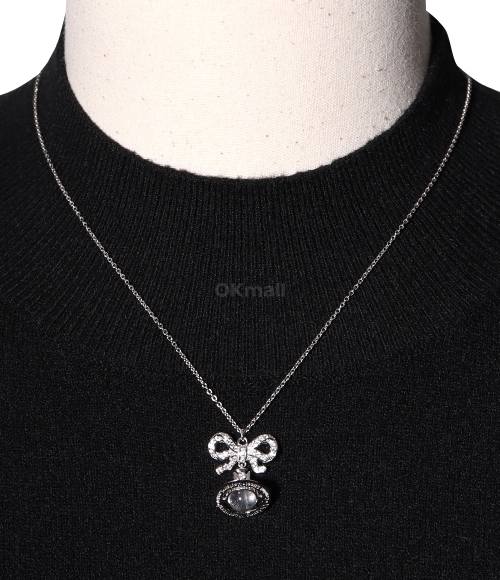 Vivienne Westwood｜ (OCTAVIE PENDANT (6302039G 01P346 SM Octavie Pendant Necklace in PLATINUM-WHITE-CLEAR-CZ