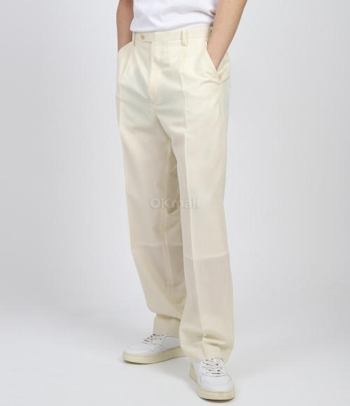 パンツ AURALEE TROPICAL WOOL KID MOHAIR SLACKS AURALEE]TROPICAL WOOL KID MOHAIR SLACKS IVORY (A24SP03WM