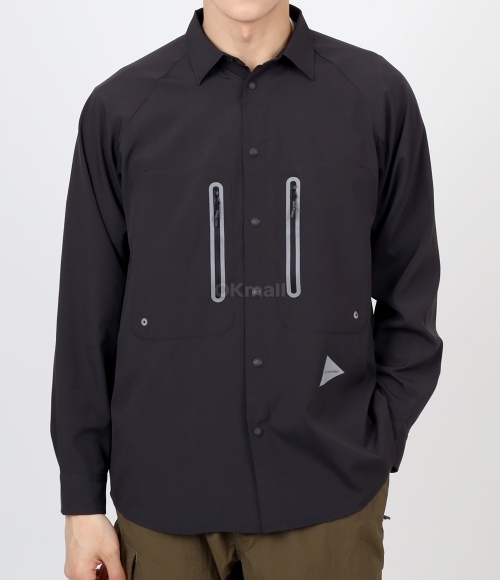 AND WANDER]Tech Ls Shirt - Black (5744153126-010) | 오케이몰