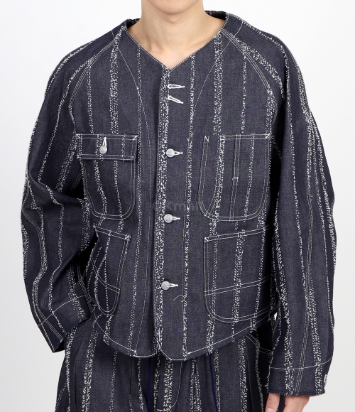 NEEDLES]Short Coverall - INDIGO (OT168) | 오케이몰