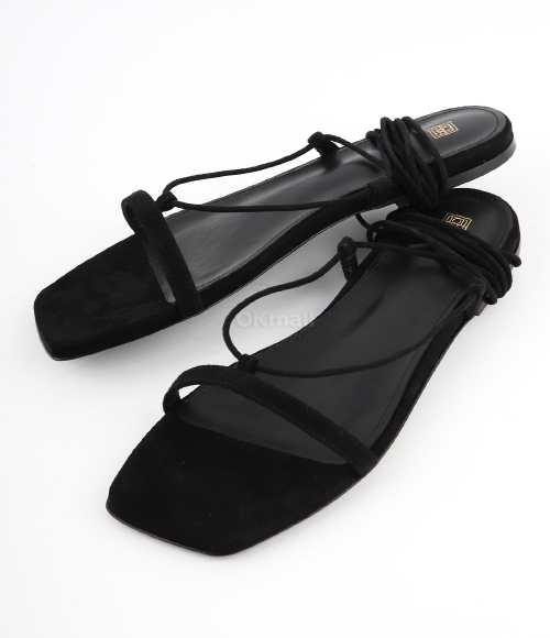 TOTEME｜SANDALS (The Suede Tie Sandal (242-WAS2053-LE001 TOTEME The Tie Suede Sandals | Yellow | FARFETCH