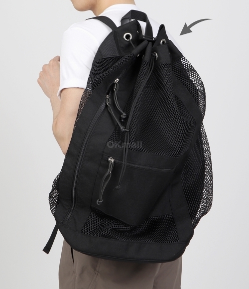 AURALEE]MESH LARGE BACKPACK MADE BY AETA BLACK (A24SB01AE