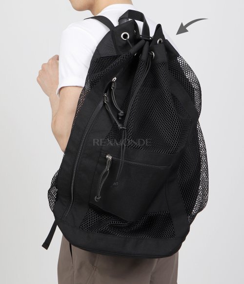 AURALEE]MESH LARGE BACKPACK MADE BY AETA BLACK (A24SB01AE) | 렉스몬드