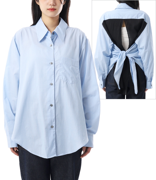 OUR LEGACY]APRON SHIRT Azores Stripe Seashore Cotton (W2242AA