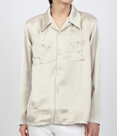 L/S COWBOY ONE-UP SHIRT OT200 ウエスタンシャツ NEEDLES(ニードルズ)L/S Cowboy One-Up Shirt - Poly Sateen