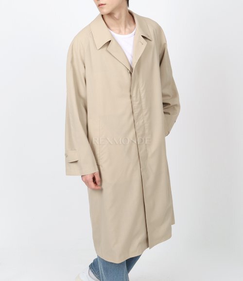 AURALEE]SUPER FINE TROPICAL WOOL SOUTIEN COLLAR COAT TOP BEIGE