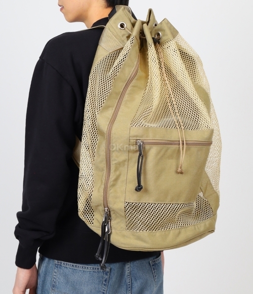 バッグ AURALEE MESH LARGE BACKPACK MADE BY AETA Auralee – Mesh Large Backpack Made By Aeta Beige