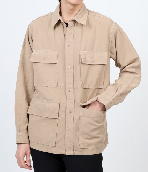KAPTAIN SUNSHINE]Safari Shirt Jacket (KS24SJK19 - KHAKI) | 렉스몬드