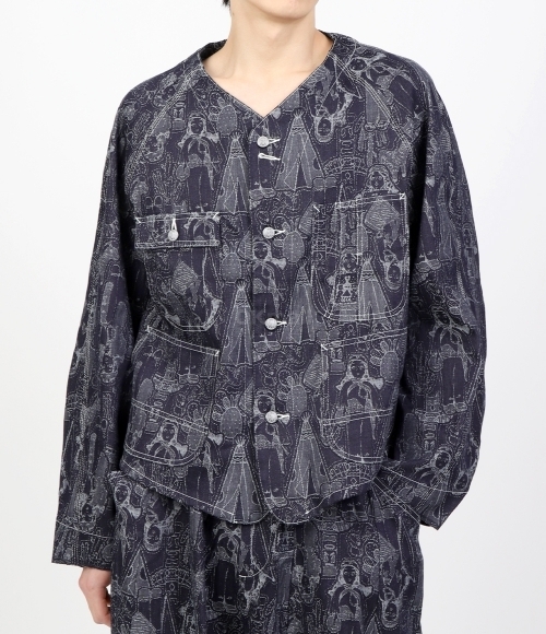 Needles Short Coverall OT171 ショートカバーオール NEEDLES]Short Coverall Indigo (OT171) | 오케이몰