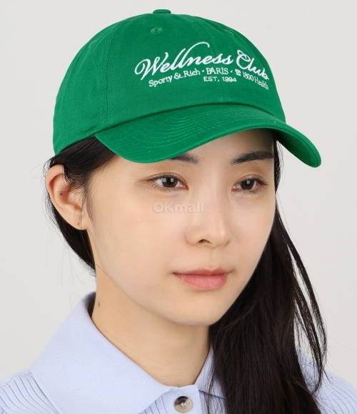 Sporty&Rich｜CAPS (1800 Health Hat - Verde/White (AC039S Sporty & Rich 1800 Health Embroidered Unisex Cap Green