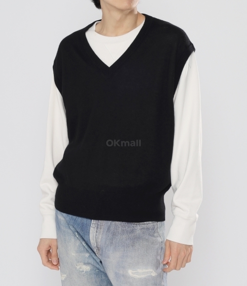 オーラリー SUPER FINE CASHMERE SILK KNIT VEST Wool Cashmere Silk Knit Vest