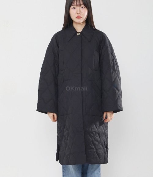 GANNI]LONG QUILT JACKET (F9624 099) | 오케이몰
