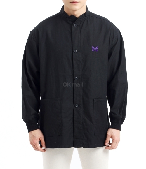 NEEDLES]S.C. Army Shirt BackSateen - Black (PU239) | 오케이몰
