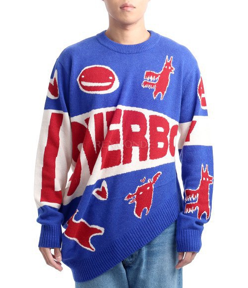 CHARLES JEFFREY LOVERBOY]TOPSY TURVY LOVERBOY LOGO JUMPER