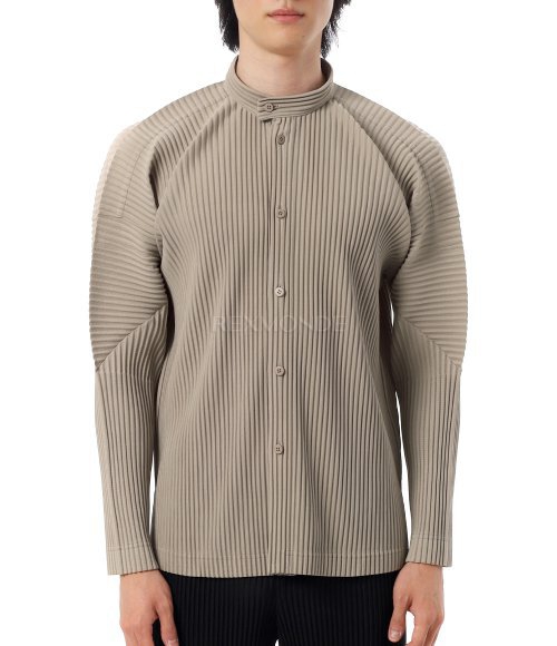 ラ*ン様 HOMME PLISSÉ ISSEY MIYAKE S/S shirt Homme Plisse Issey Miyake Men's Pleated Oversized Polo Shirt