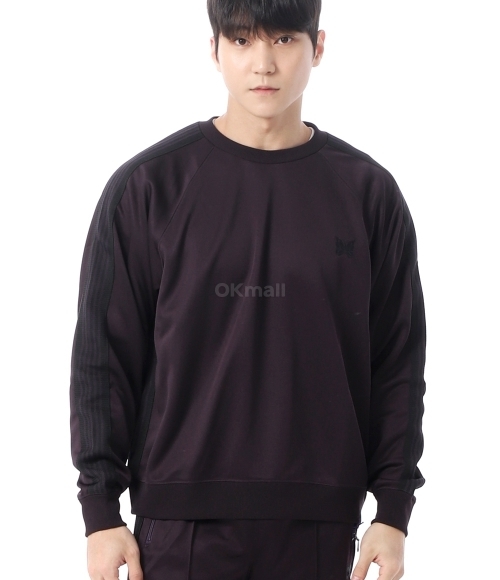 NEEDLES]Track Crew Neck Shirt Poly Smooth - DK.PURPLE (PU272