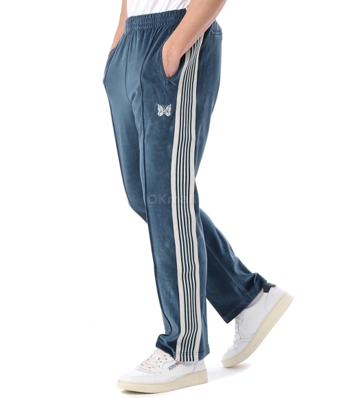 NEEDLES]Narrow Track Pant C/Pe Velour - MARINE BLUE (PU280) | 오케이몰