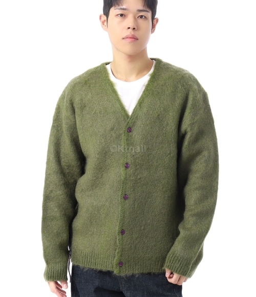 NEEDLES]EP Mohair Cardigan Solid - OLIVE (PU314) | 오케이몰