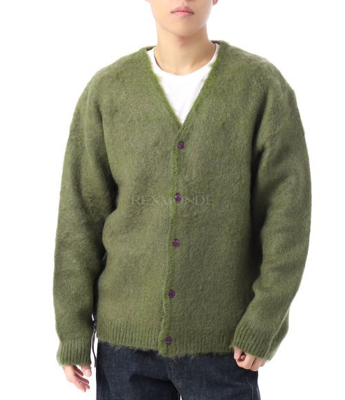 NEEDLES]EP Mohair Cardigan Solid - OLIVE (PU314) | 렉스몬드