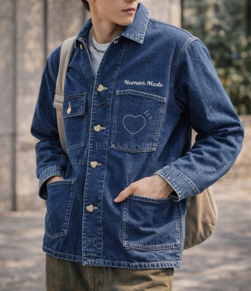 HUMAN MADE]DENIM COVERALL JACKET (HM28JK002 IN) | 렉스몬드