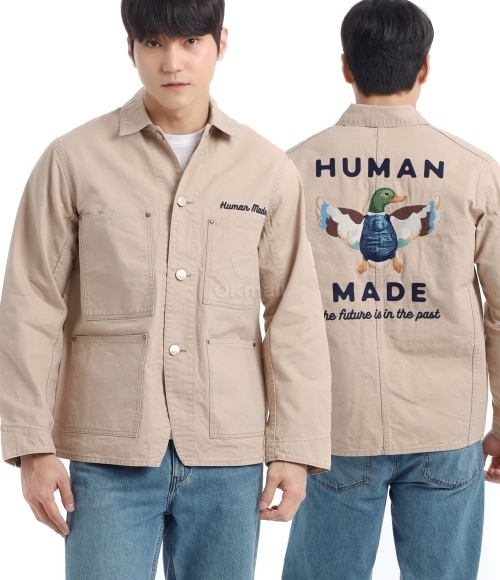 HUMAN MADE]WASHED DUCK COVERALL JACKET (HM28JK013 BG) | 오케이몰