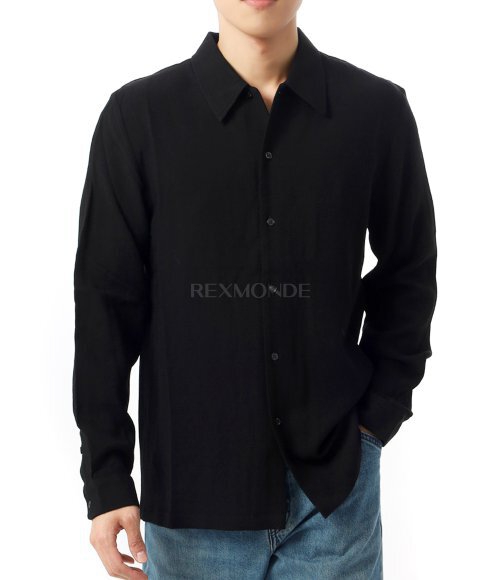 Sefr]RAMPOUA SHIRT - BLACK CREPE | 렉스몬드