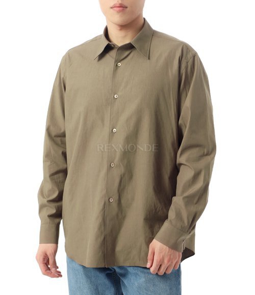 AURALEE]WASHED FINX TWILL SHIRT BROWN (A24AS01TN) | 렉스몬드
