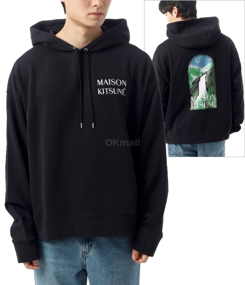 MAISON KITSUNE]WATERFALL OVERSIZE HOODIE (NM00705KM0001-P199