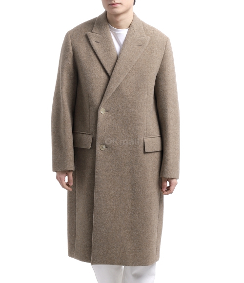 AURALEE]SPONGE WOOL MELTON CHESTERFIELD COAT TOP BROWN (A24AC01SB